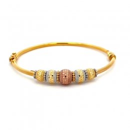 Intricately designed beads Bangle Bracelet