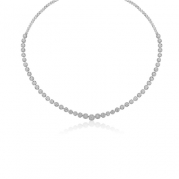 Contemporary Tennis Day Wear Diamond Necklace & Earrings