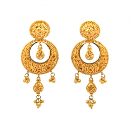 Exuberant Gold Drop Earrings