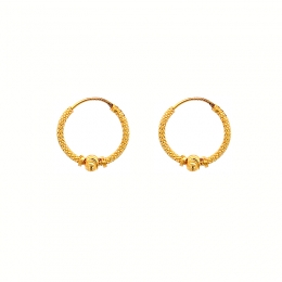 Everyday Glamour Gold Hoop Earrings - Diameter 15 mm