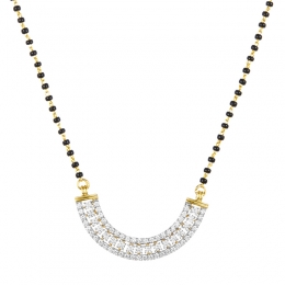 18K White and Yellow Gold and Diamond Mangalsutra