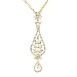 18K Gold Diamond Pendant