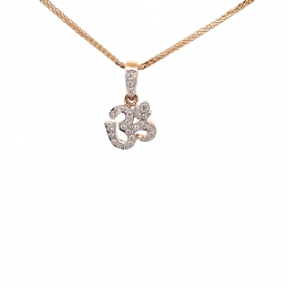 OM Pendant in Rose Gold pendant and Diamonds