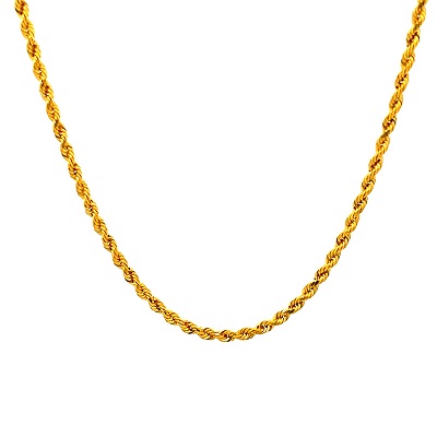 22K Yellow Gold Rope Chain