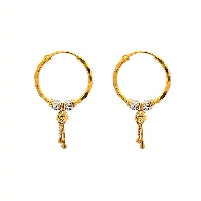 22k Gold Hoop Earrings