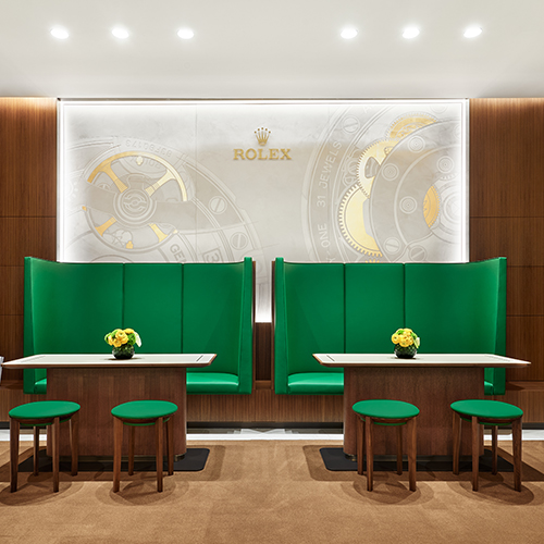 Rolex Green Leather Lounge