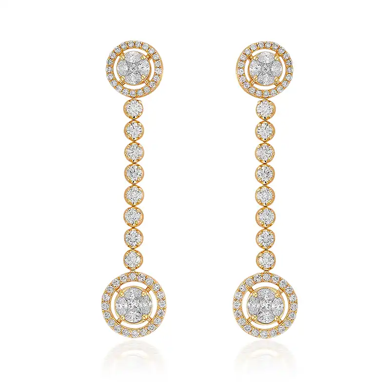 Showstopping, Classy Diamond Necklace & Earrings