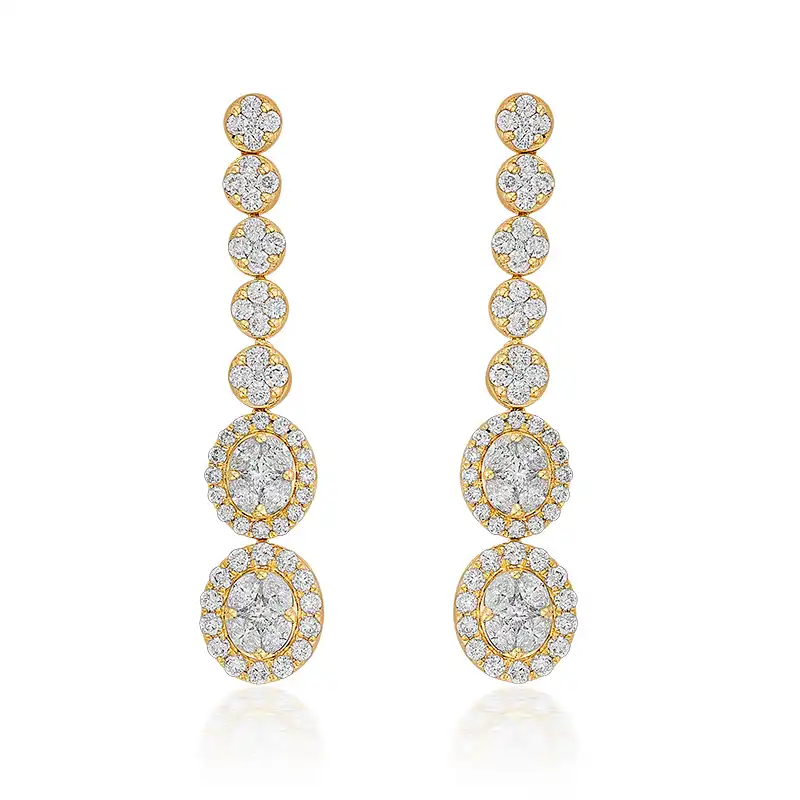 Angelic, Intricate Diamond Necklace & Earrings