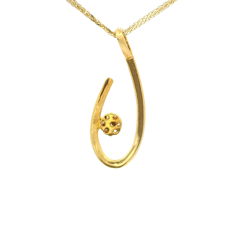 18K Gold Diamond Pendant