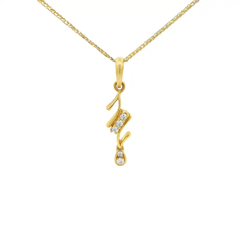 Dainty Gold Diamond Pendant