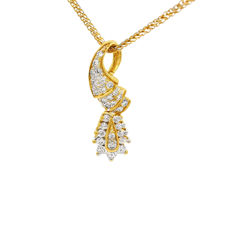 Elegant Gold Diamond Pendant