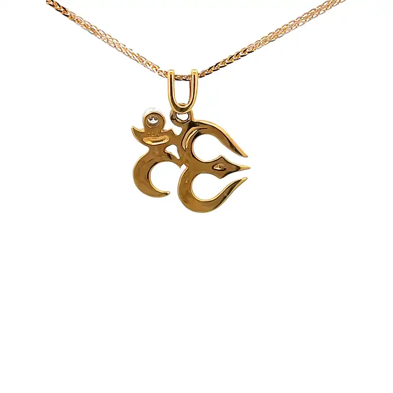 Om Pendant in 18K Gold