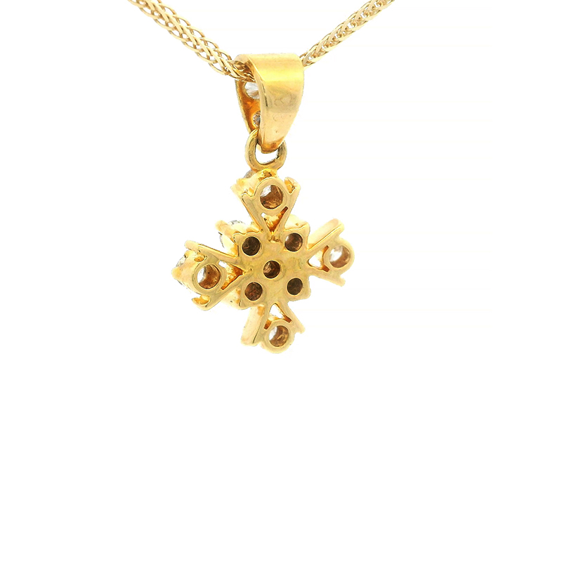 18K Gold Diamond Pendant