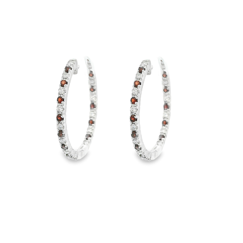 Gold Diamond Hoop Earrings