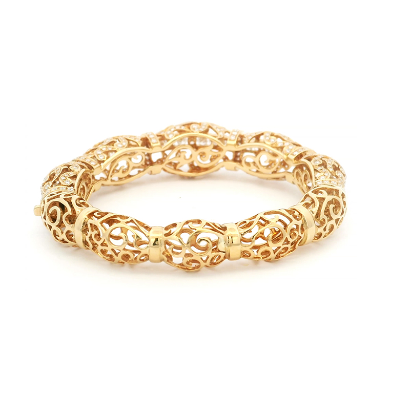 Bespoke Bangle - 18K Gold Diamonds