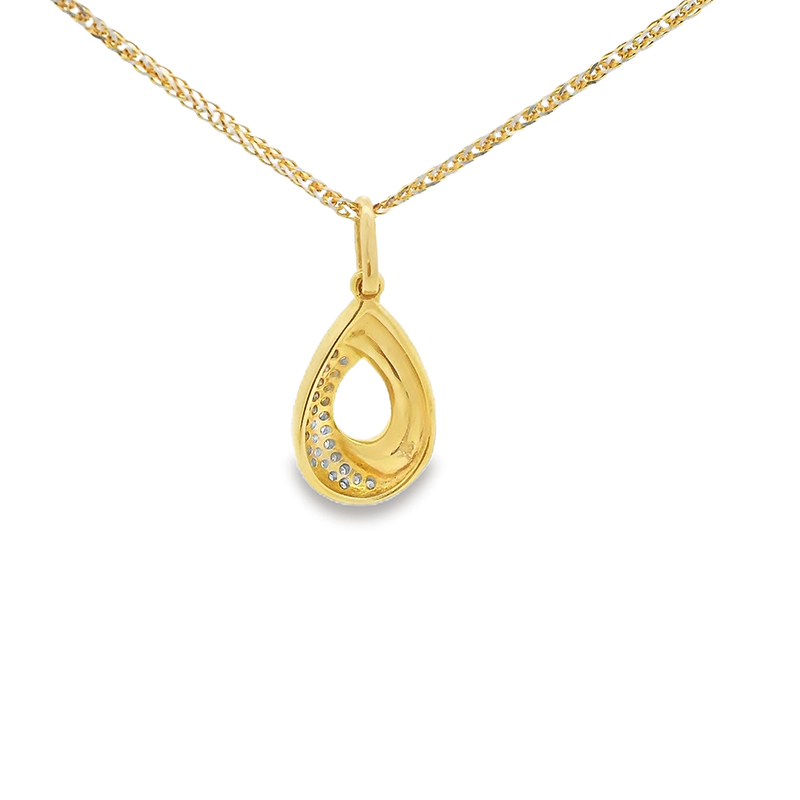 Elegant Teardrop Diamond Pendant