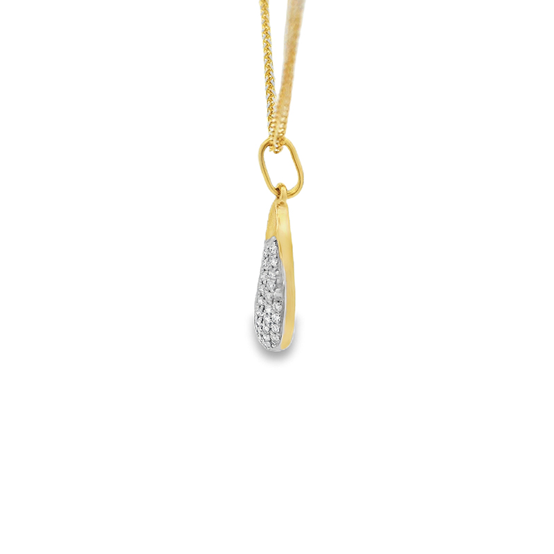 Elegant Teardrop Diamond Pendant