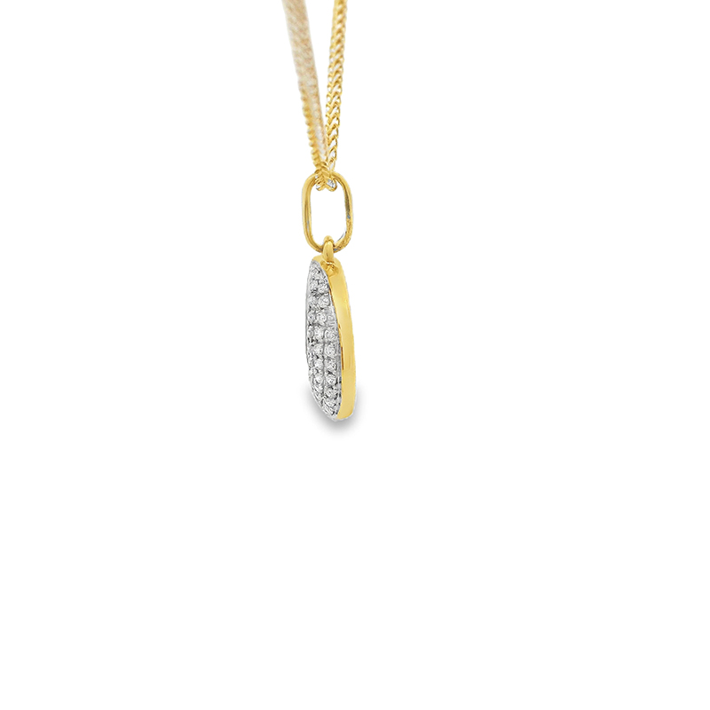 Modest Round Gold Diamond Pendant