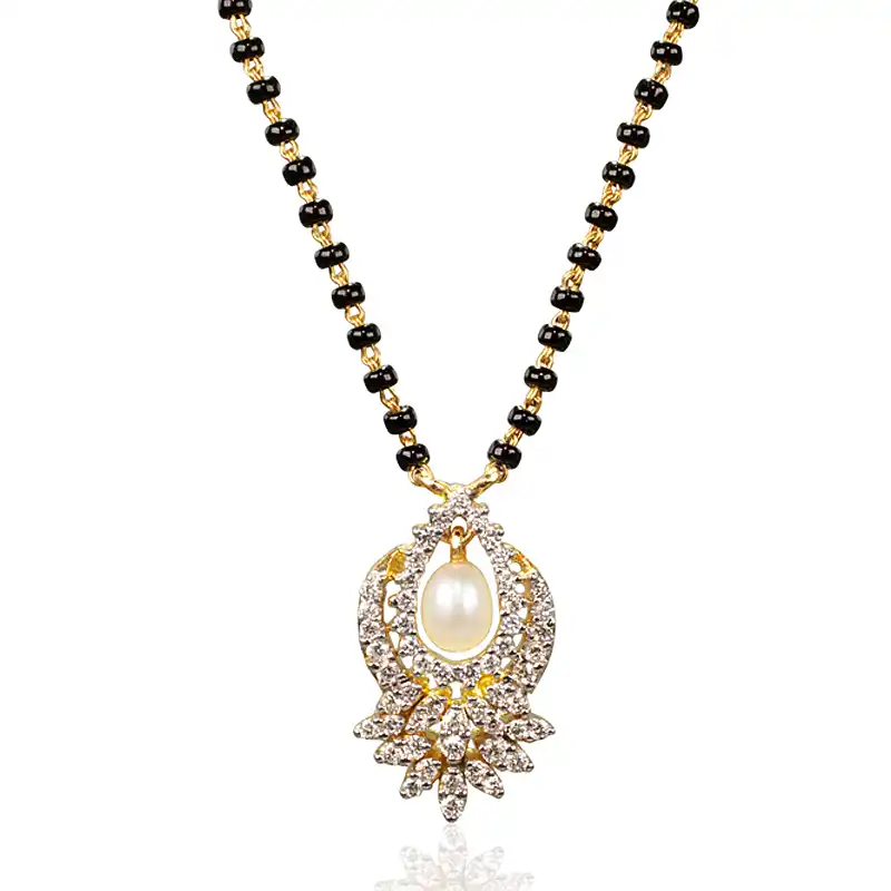 Enchating Pearl and Diamond Mangalsutra