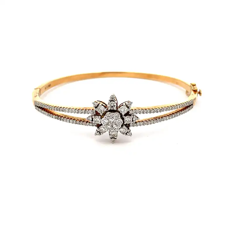 Elegant Floral Diamond Bracelet