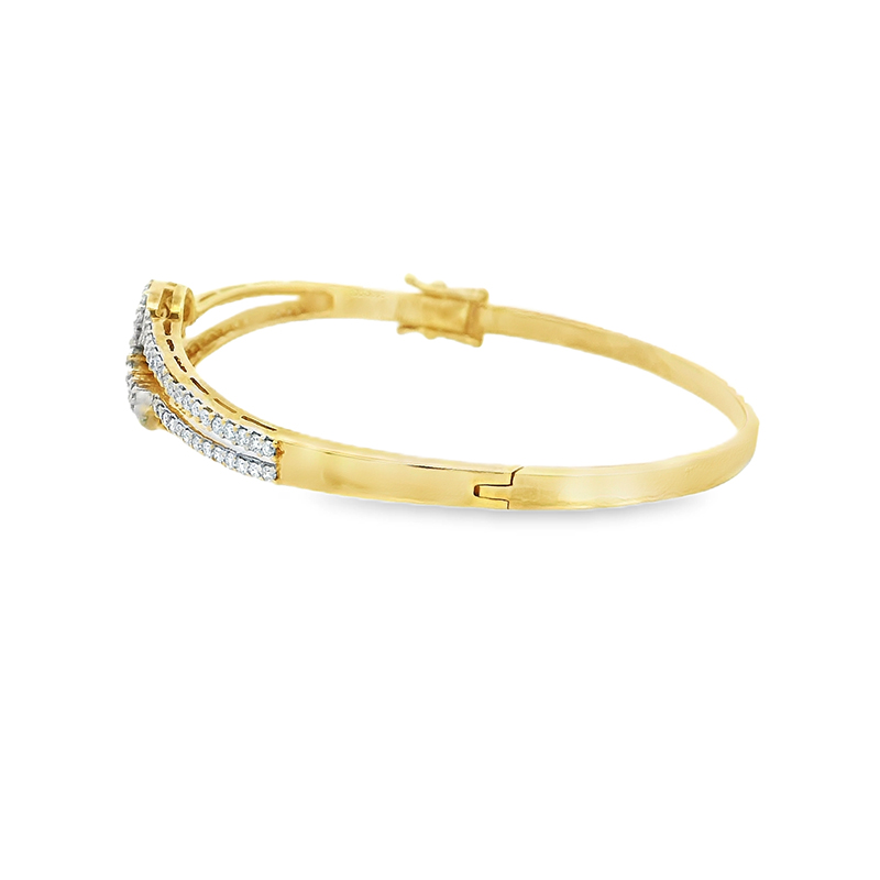 Delicate Gold Diamond Bangle Bracelet