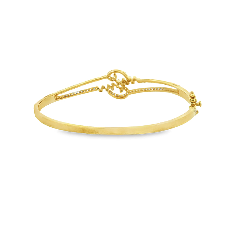 Delicate Gold Diamond Bangle Bracelet