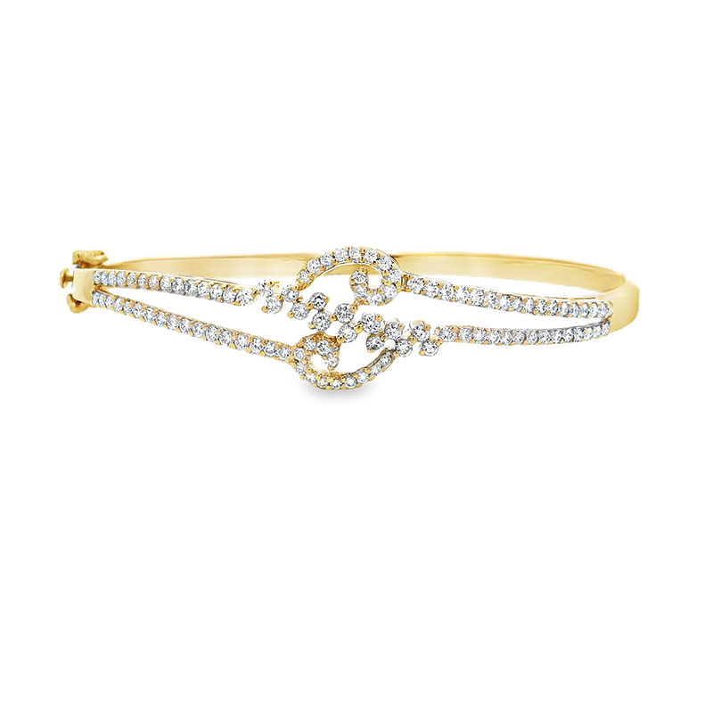 Delicate Gold Diamond Bangle Bracelet