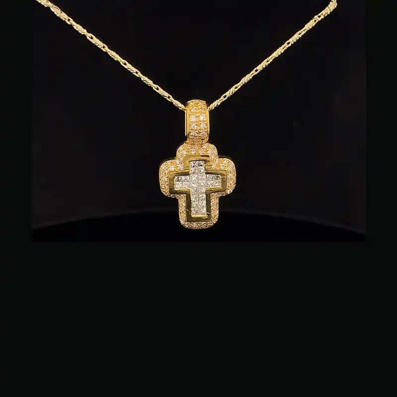 Radiant Diamond Cross pendant