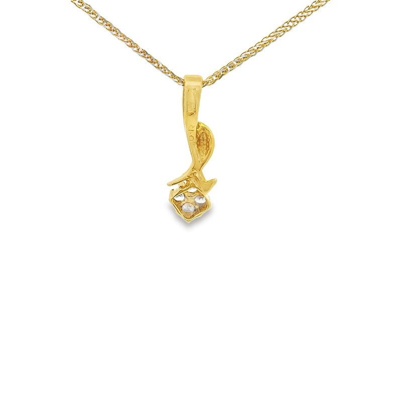 Dainty Gold Diamond Pendant