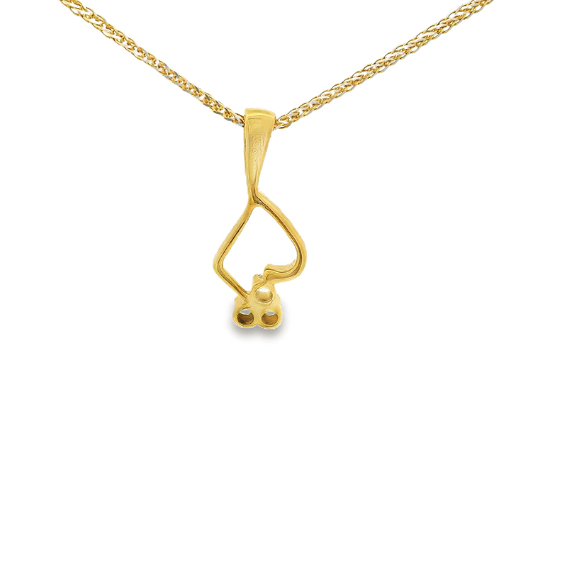 Minimalist  Gold Diamond Pendant