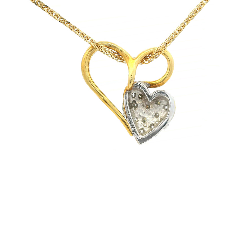 18K Gold Diamond Pendant