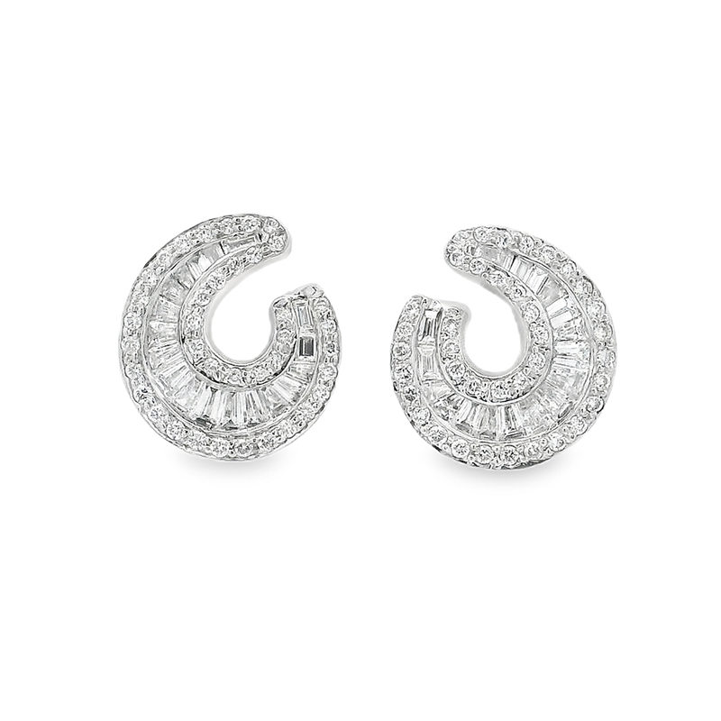 White Gold Diamond Stud Earrings