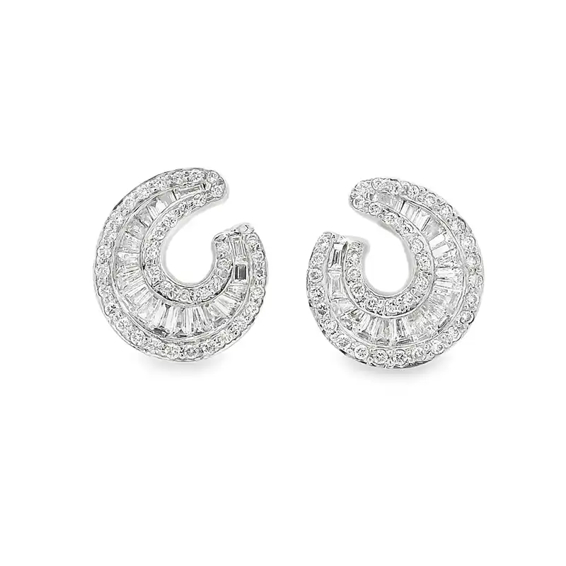 White Gold Diamond Stud Earrings