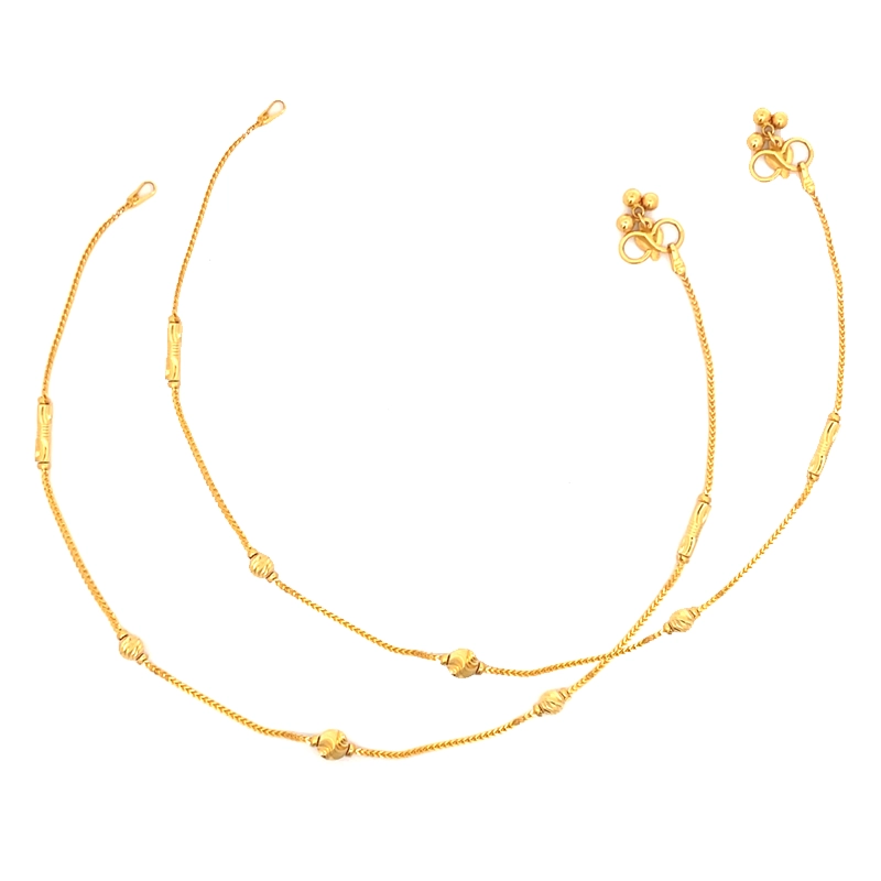 22K Yellow Gold Anklets