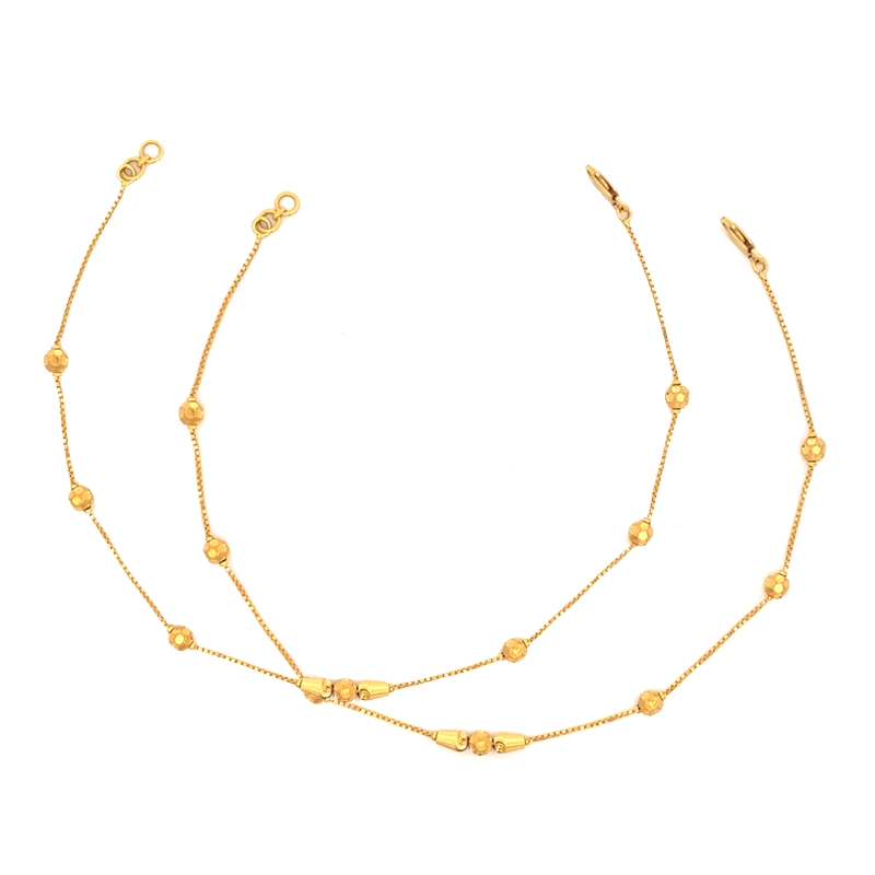 Contemporary Yellow Gold Anklets