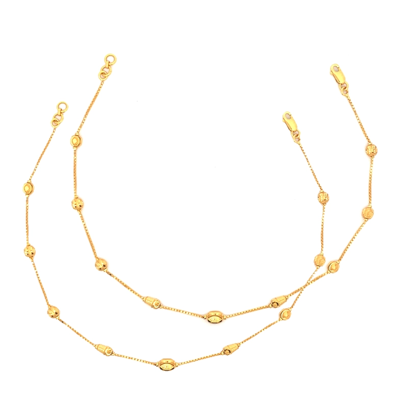 Trendy Yellow Gold Anklets