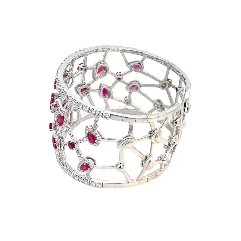 Bespoke Bracelet in Ruby and Diamonds