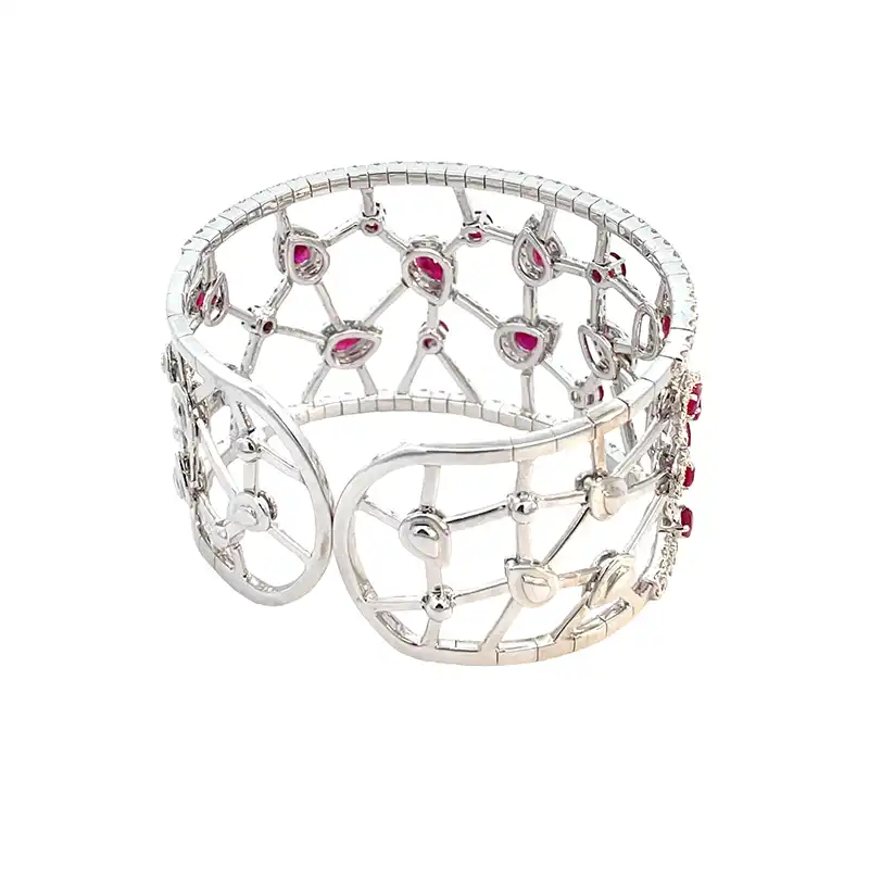 Bespoke Bracelet in Ruby and Diamonds