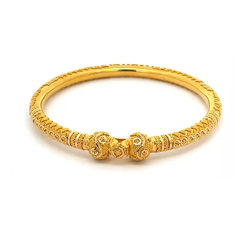 Yellow Gold Bangle Set - Size 2.8