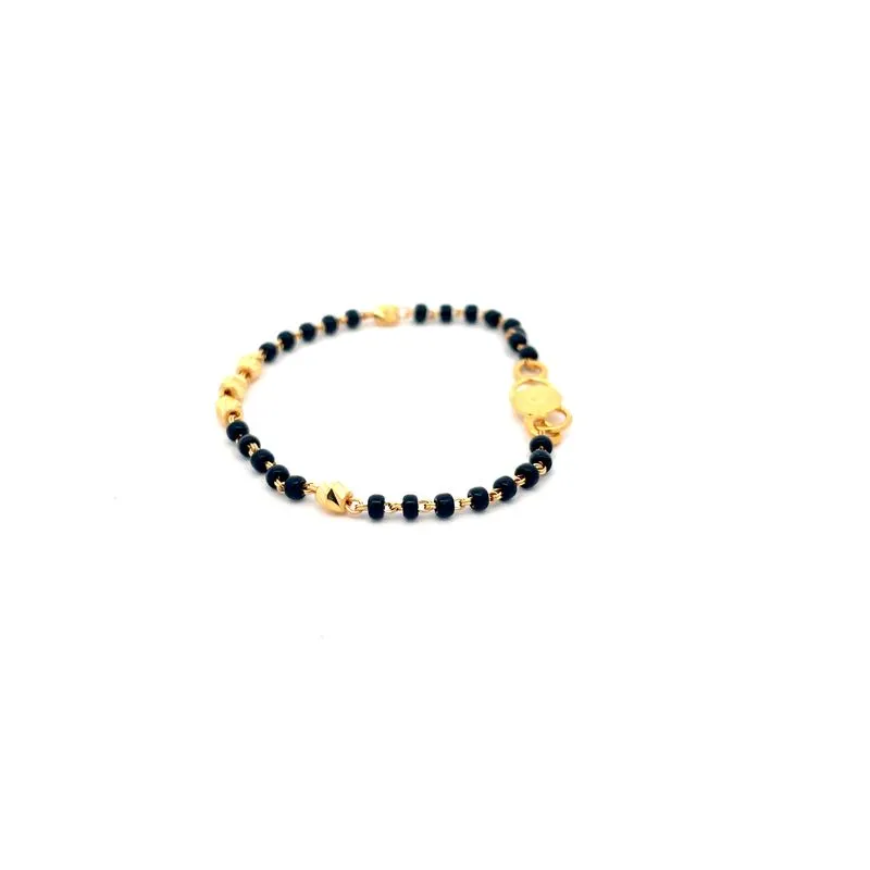 Pair of Baby Bracelet 22K Gold  and Black beads