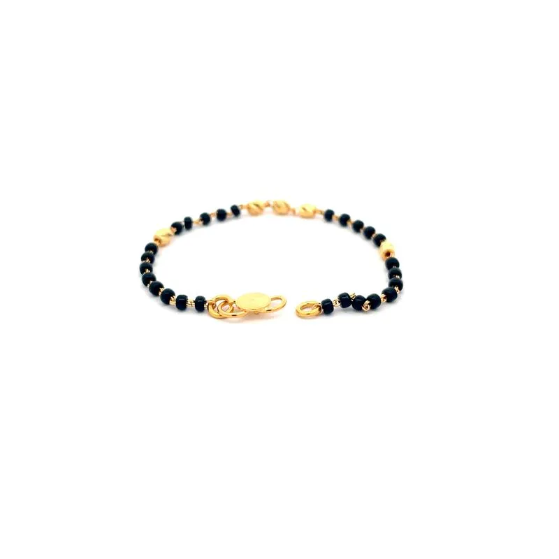 Pair of Baby Bracelet 22K Gold  and Black beads