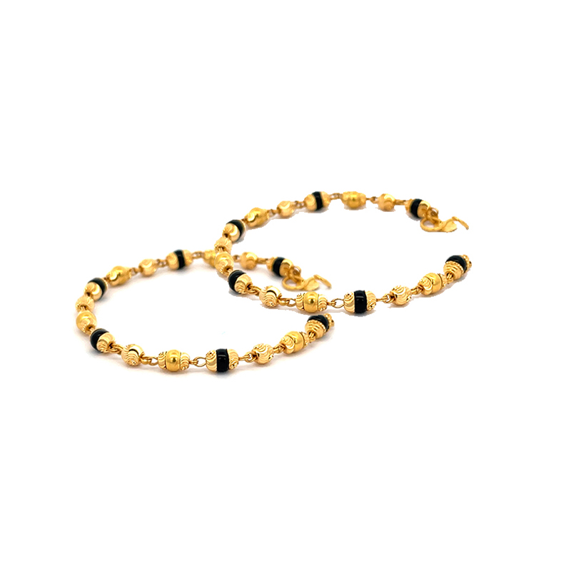 Beaded Baby Bracelet in 22K Yellow Gold