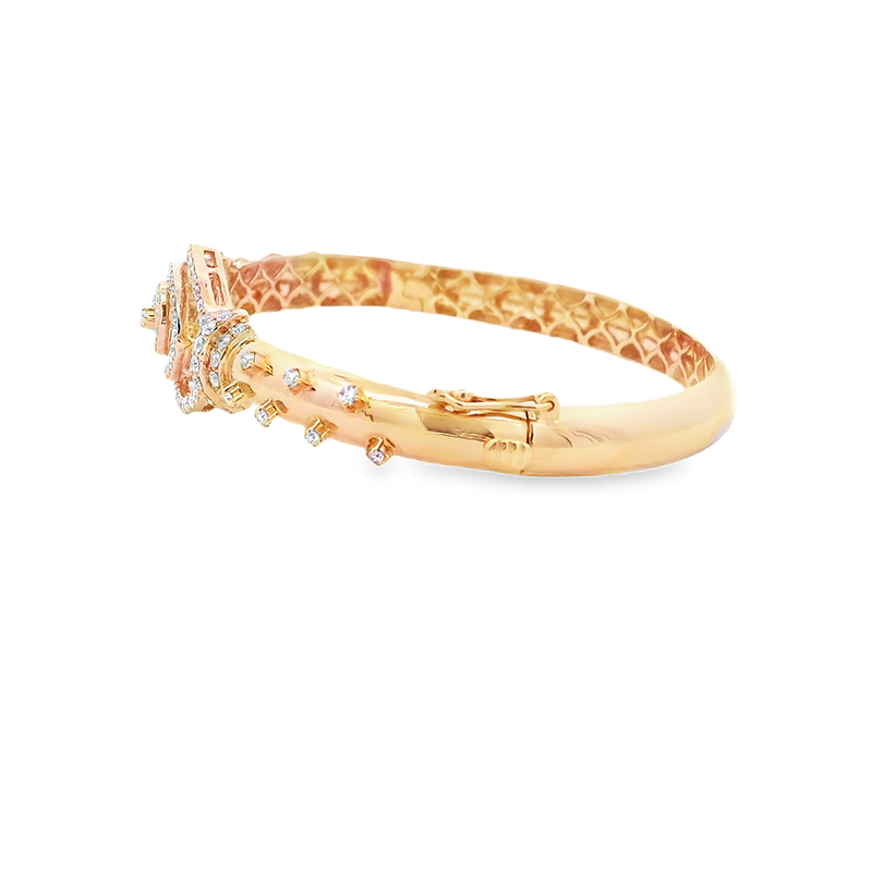 Gold Diamond Bangle Bracelet