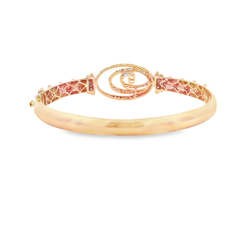 Gold Diamond Bangle Bracelet