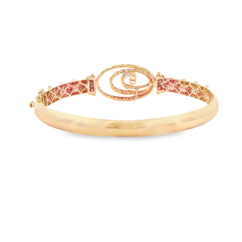 Gold Diamond Bangle Bracelet