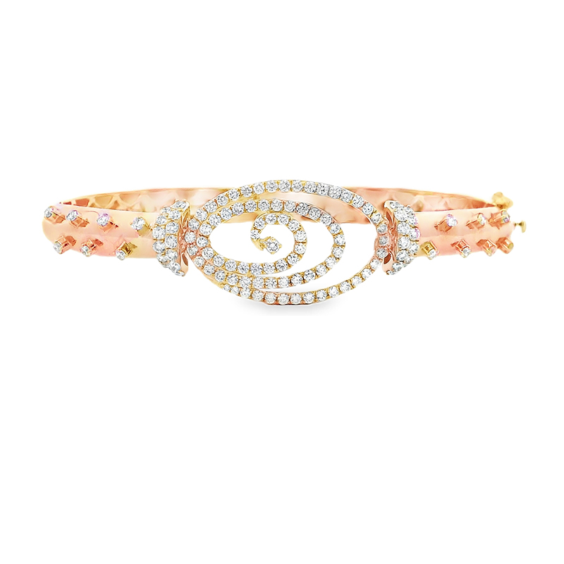 Gold Diamond Bangle Bracelet