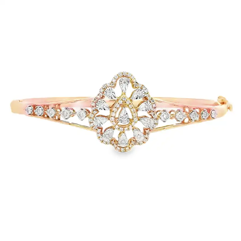 Gold Diamond Bangle Bracelet