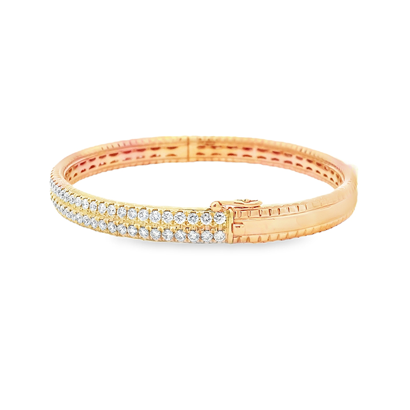 Gold Diamond Bangle Bracelet