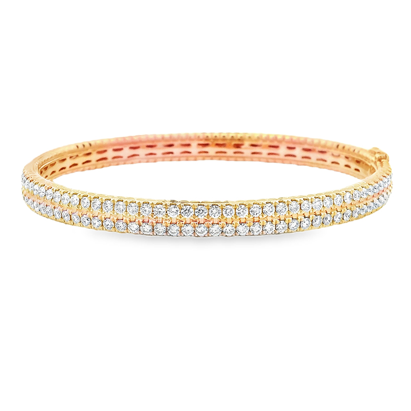 Gold Diamond Bangle Bracelet