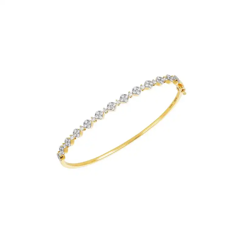 18K Yellow Gold Diamond Bangle